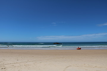 Fototapeta na wymiar Holiday at Lighthouse Beach in Port Macquarie, New South Wales Australia