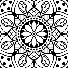 Mandala decorative ornament. Can be used for greeting card, phone case print, etc. Hand drawn background