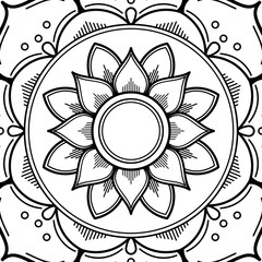 Mandala decorative ornament. Can be used for greeting card, phone case print, etc. Hand drawn background