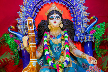 Goddess Saraswati, Kolkata, India
