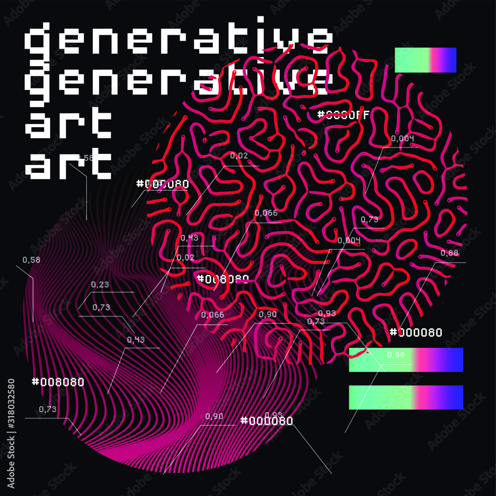Aufkleber Abstract Visualization of data and information in graph form. Conceptual 3D illustration of futuristic technology, complex systems and calculations.