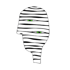 Abstract striped head