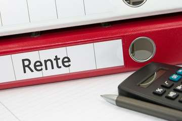 Aktenordner für Rentenbezüge
