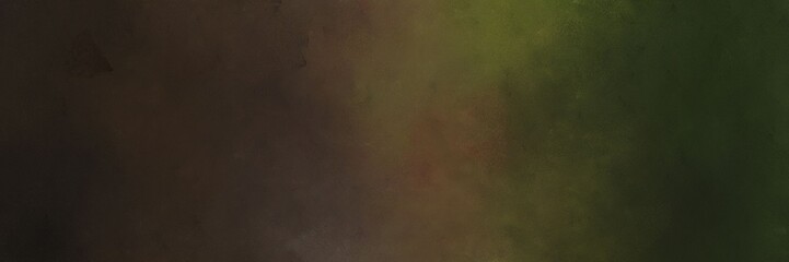 horizontal colorful distressed painting background texture with very dark green and dark olive green colors and space for text or image. can be used as header or banner