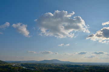Fototapeta na wymiar Landscape with blue sky and clouds