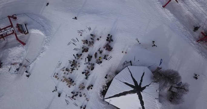 Aerial of ski resort in Chillan