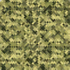 Urban Camouflage Background. Army Abstract Modern Military Pattern. Green Pixel Fabric Textile Print for Uniforms and Weapons.