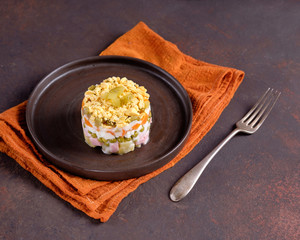 Russian salad. Salad for the New year..Olivier.
