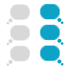 Vector phone chat bubbles. Sms messages. Speech bubbles. Short message service bubbles.