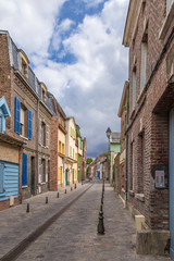 Fototapeta na wymiar Amiens, France. Street in the old part of town