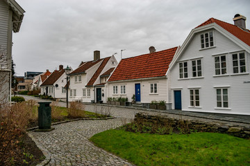 Fototapeta na wymiar old houses in norway