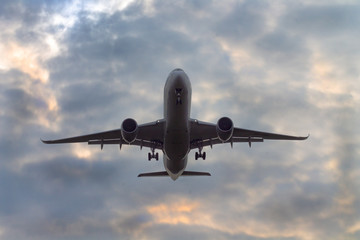An aeroplane landing