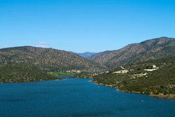 Fototapeta na wymiar Water reservoir in the mountains