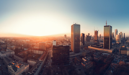 Fototapeta na wymiar Warsaw skyline