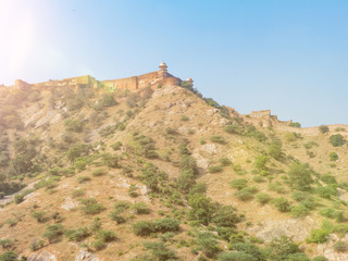 Fototapeta na wymiar Amber-Fort Amber Jaipur Rajasthan India