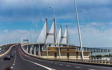 A beautiful Lisbon Bridge is in Portugal