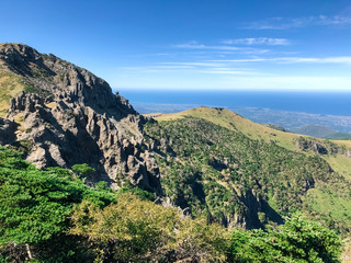Fototapeta na wymiar View from Hallasan volcano. Jeju island, South Korea