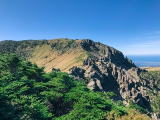 Fototapeta premium View from Hallasan volcano. Jeju island, South Korea