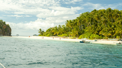 Shoal sandbar on Linapacan Island, Palawan, Philippines 