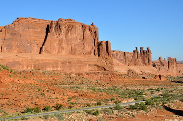 The view of the rock formation near Arches National Park, Moab, Utah, U.S.A