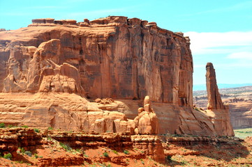 The view of the rock formation near Arches National Park, Moab, Utah, U.S.A