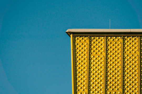 Low Angle View Of Berlin Philharmonic Hall Against Clear Sky