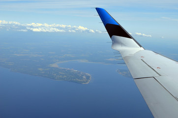 View from the airliner of Kiev - Tallinn