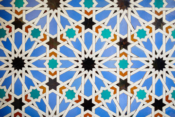 Tile Background in the Alcazar de Sevilla in Spain