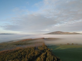 landscape with lake and clouds