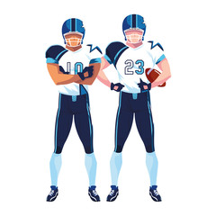 team of players american football , sportsmen with uniform