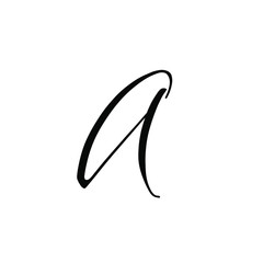 A letter brushstyle handwritten vector isolated