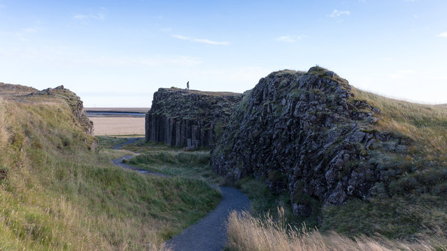 Island, Basaltsäulen von Dverghamrar