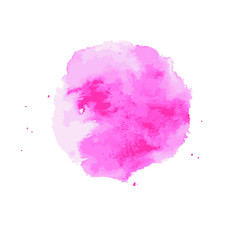 Abstract watercolor pink on white background. Vector illustrarion. 