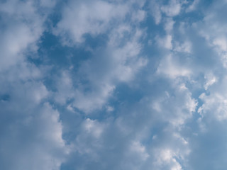 The blue sky on earth. Low Angle