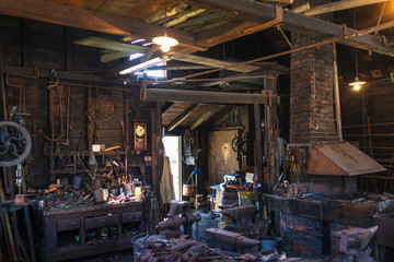 interior of a smith workshop