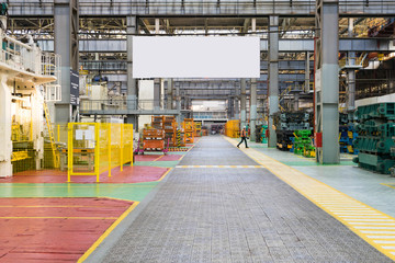 Production facilities at a large factory in Russia in Izhevsk