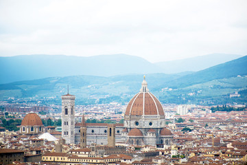 Fototapeta premium view of florence from top of basilica in italy