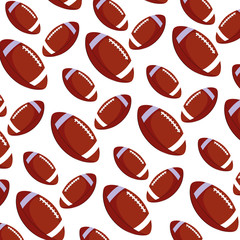 pattern of american football ball on white background