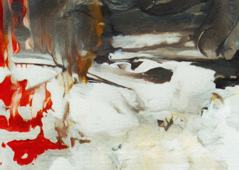 Grunge texture. Abstract background. Oil paint. Dry brush strokes. Simple pattern. Design template. Creative wallpaper. Scratches elements.