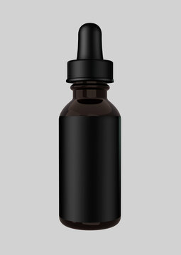 Blank Medicine Tincture Bottle Lid On