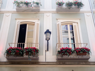 Vintage lanterns on the streets in Spain