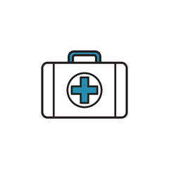 Medical kit bag icon