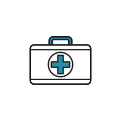 Medical kit bag icon