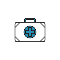 Medical kit bag icon