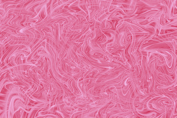 Delicately swirled, vivid fluid abstract with tangled glowing lines and liquified background effect. Soft pink palette. Layered 3D effect. 