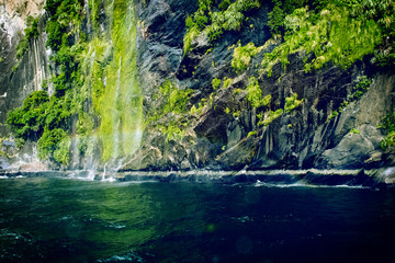 Fototapeta na wymiar waterfall in cinque terre