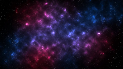 Milky way galaxy with stars and colorful nebula. Space background illustration