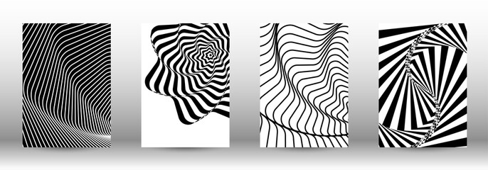 Set of abstract psychedelic backgrounds