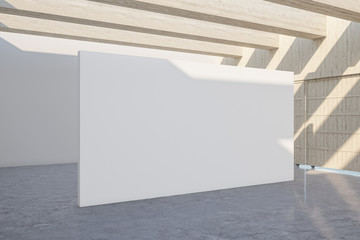 Minimalistic gallery interior