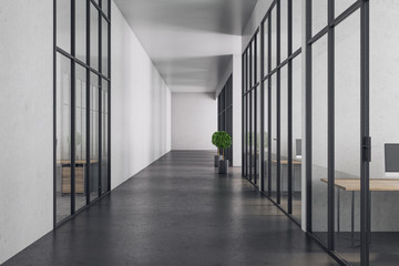 Coworking office in classic interior.